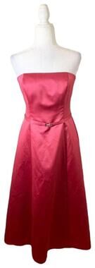 Michaelangelo Pink Satin Long Dress size 8